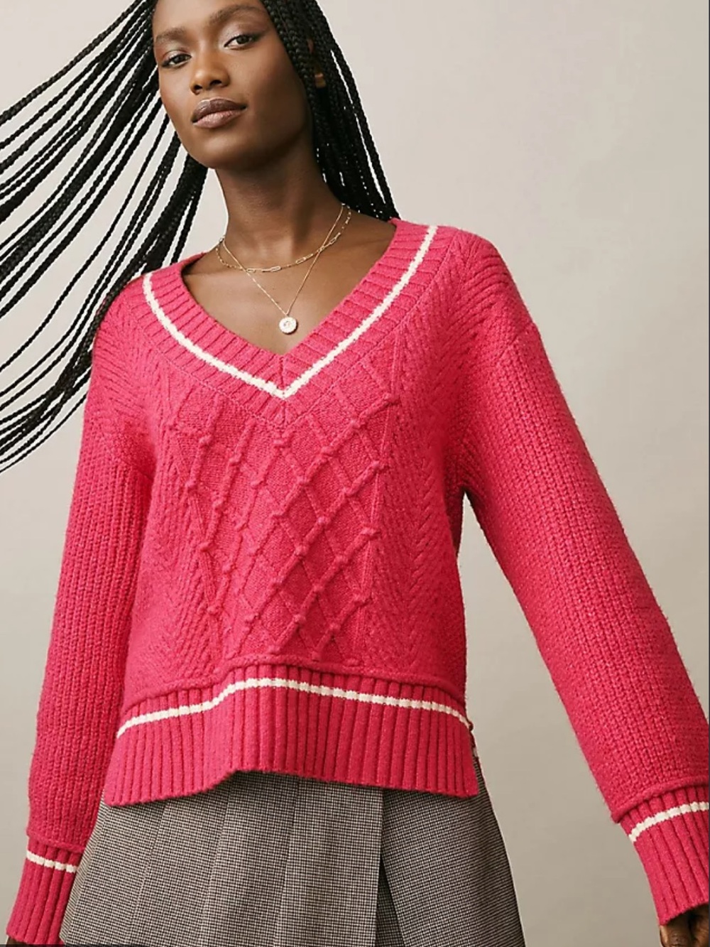 Anthropologie Maeve Tilly V- Neck Pullover Sweater Size XXS
